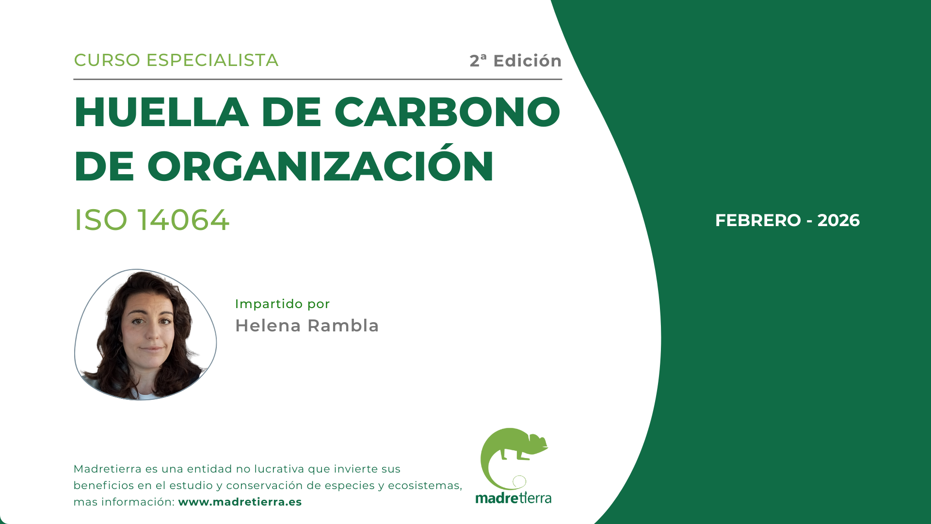 Nueva edición del Curso de Huella de Carbono. ISO 14064. FEBRERO 2026